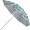 An open umbrella with a tropical leaf pattern. Podgląd zdjęcia produktu