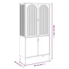 Highboard Schwarz 90x40x180 cm Glas und Stahl Produktbild-Vorschau 11
