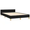 The Living Store Bettgestell mit Kopfteil Schwarz 120x190 Produktbild-Vorschau 4