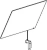 A line drawing of a car window with a crank mechanism. Produktbild-Vorschau