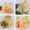 100 goldene Organzabeutel, 10 x 15 cm, Produktbild-Vorschau 4