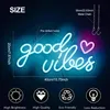 Good Vibes Lampes néon décoratives Enseigne lumineuse Néon Voir les images du produit 4