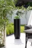 VIVANNO Vase de sol en fibre de verre SOLERIO Rond, noir Voir les images du produit 2