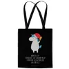 Mr. & Mrs. Panda Tote Bag Einhorn Weihnachtsmann - Schwarz Produktbild-Vorschau 3