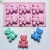 GKA XL Silikonform Bärchen für 6 verschiedene Bären Silikon Produktbild-Vorschau 1