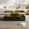 A modern living room scene with a couch and coffee table. Voir les images du produit