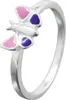 Ring Kinderring Fingerschmuck, Schmetterling, pink-lila Produktbild-Vorschau 1