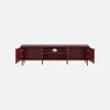 sweeek - TV-Möbel mit Holzdekor und Metall 160cm - Bordeaux Produktbild-Vorschau 3