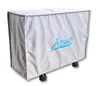 A light gray cover for a heat pump, with the brand name 'Azuro' in blue script on the front. Produktbild-Vorschau