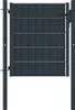 Zauntor PVC und Stahl 100x81 cm Anthrazit , Gartentore Produktbild-Vorschau 1