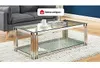Couchtisch aus gehärtetem Glas und rostfreiem Stahl - Chrom Produktbild-Vorschau 7