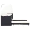 Ausziehbares 3-Sitzer-Schlafsofa mit Dach Poly Rattan Produktbild-Vorschau 7