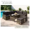 Canapé de jardin BARLETTA modulable - marron naturel Voir les images du produit 4