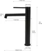 A diagram of a black faucet with dimensions indicated by lines and text. Náhled obrázku produktu
