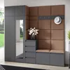 Garderoben-Set BERLIN – Kleiderschrank mit Polsterplatten, Produktbild-Vorschau 1