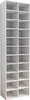 A tall, white, multi-compartment shelving unit, likely for shoes. Produktbild-Vorschau