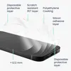 Diagram showing the layers of a screen protector on a smartphone. Produktbild-Vorschau