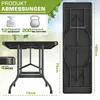 tillvex Gartentisch 180x75cm Schwarz klappbar Kunststoff | Produktbild-Vorschau 2