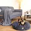 lionto Donut Hundebett, rundes Hundesofa mit Plüschbezug & Produktbild-Vorschau 9