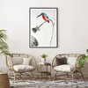 Gerahmtes Poster - Schwarzer Rahmen - Libelle Vogel Blume - Produktbild-Vorschau 6