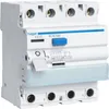 A close-up studio shot of a Hager FI-Schutzschalter 4P 40A 100mA CEA440D. Produktbild-Vorschau