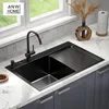 ANW HOME lavello cucina 78x50 cm destro topmount Graphite Anteprima dell’immagine prodotto 8
