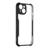 A clear phone case with a black frame and camera cutout, shown against a white background. Náhled obrázku produktu