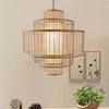 Fine Asianliving Bamboo Hanging Lamp Pendant Handmade - Anteprima dell’immagine prodotto 4