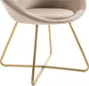Set aus 2 Stühlen aus Velours und goldenem Metall - Beige - Produktbild-Vorschau 8