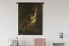 MuchoWow® Wandteppich Wandbehang Jagd mit einem toten Hasen Produktbild-Vorschau 2