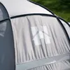 Close-up of a gray outdoor whirlpool sunshade with a white logo. Náhled obrázku produktu