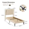 Product dimensions diagram for a bed frame. Náhled obrázku produktu