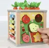 Kruzzel 22566 Vkladacia drevená kocka edukačná 5v1 Náhľad obrázku produktu 17