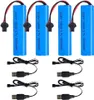 Set di 4 batterie agli ioni di litio da 3,7 V 3000 mAh con Anteprima dell’immagine prodotto 1