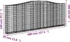 Gabionen mit Hochbogen 2 Stk. 400x30x140/160cm Verzinktes Produktbild-Vorschau 6