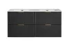 Design Badmöbel Set ADEL SCHWARZ 120 cm MDF SOFT-CLOSE Produktbild-Vorschau 3