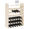 vidaXL Stojak na wino z górną półką 67,5x25x87 cm lite Podgląd zdjęcia produktu 4