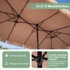 COSTWAY Dubbele parasol met standaard, 450x260 cm, Productafbeelding-voorbeeld 6