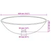 vidaXL Lavabo in vetro temperato 42 cm trasparente Anteprima dell’immagine prodotto 4