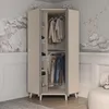 Jugendzimmer Eckschrank in Sandbeige mit grau fühlbare Produktbild-Vorschau 5