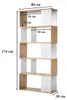 CALICOSY - BibliothèqueReproduction Blanc et Chêne - L80 x Voir les images du produit 4