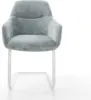 DELIFE Freischwinger Pejo-Flex Chenille Pastellblau Produktbild-Vorschau 2