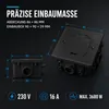 Inbouwstopcontact, IP44, met klapdeksel, serie AP-1, zwart Productafbeelding-voorbeeld 13