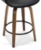 Chaise de bar pivotante DARLENIS - noir / noyer Voir les images du produit 10