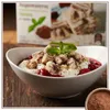 Kandylas Halva Kakao & Stevia in einer Dessertschale mit Fruchtspiegel Produktbild-Vorschau