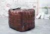 Design Echtleder Hocker RIDER braun Sitzhocker Fußhocker Produktbild-Vorschau 2