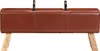 vidaXL Bank Turnbock-Design Braun 110 cm Echtleder Produktbild-Vorschau 3