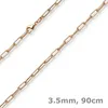 3-5mm-Paper-Clip-Halskette-aus-585-Rotgold-90cm Produktbild-Vorschau