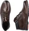 A pair of brown leather boots shown from a top-down perspective and a side perspective. Podgląd zdjęcia produktu