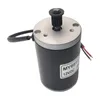 A product shot of a brushed electric motor with a pulley on top. Náhled obrázku produktu